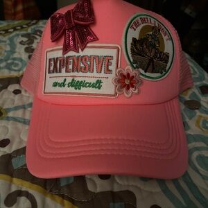 Pink Trucker Cap with Fun Patches
